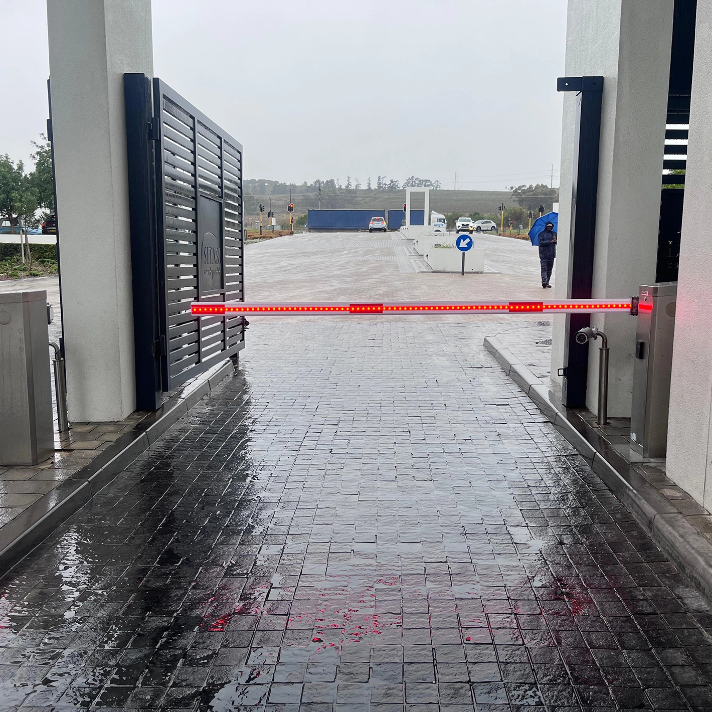 Velocity Nitro vehicle barrier installed at residential estate for optimal security.